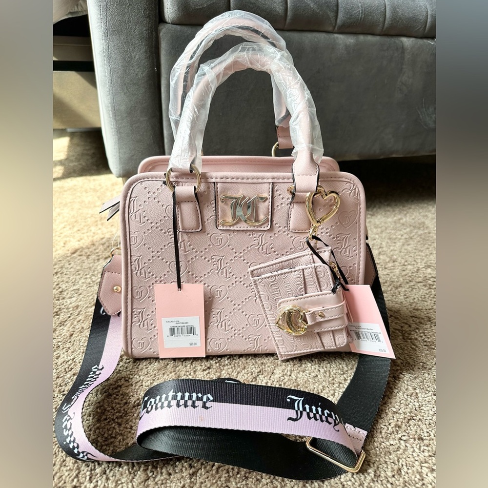 Juicy Couture Pink Tote Purse & Wallet Set
